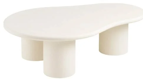 Mesa de centro color blanco roto Palmera Mesa de centro color blanco roto Palmera
