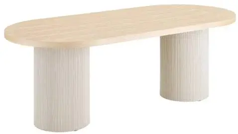 Mesa de comedor de madera de fresno natural Solva