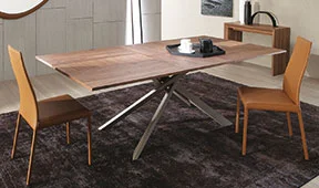 Mesa de comedor extensible nogal canaletto 4x4 Ozzio Mesa de comedor extensible nogal canaletto 4x4 Ozzio