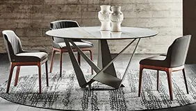 Mesa de comedor redonda keramik Skorpio Cattelan Italia