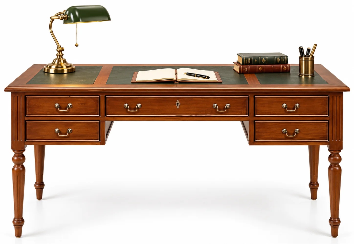 Mesa de escritorio 5 cajones Vintage Victoriano
