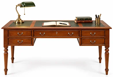 Mesa de escritorio 5 cajones Vintage Victoriano
