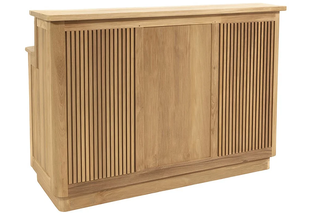 Mostrador mesa de escritorio madera de teka Eyre