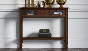 Consola 3 cajones cristal colonial Brooklyn Consola 3 cajones cristal colonial Brooklyn