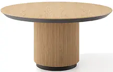Mesa de comedor roble redonda extensible Sully