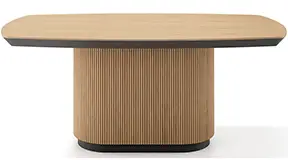 Mesa de comedor roble ovalada extensible Delorian