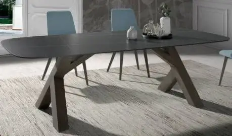 Mesa de comedor porcelánico barril Ash