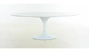Mesa de comedor ovalada moderna mármol y metal Neptur