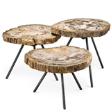 Mesa de centro madera De Soto set de 3