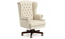 Sillón piel giratorio Medison Crema Sillón piel giratorio Medison Crema