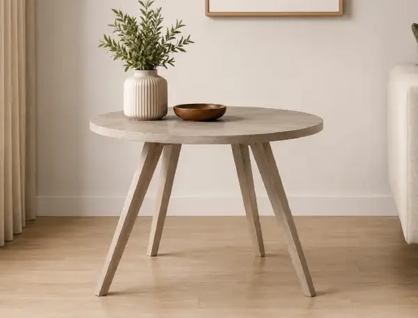 Mesa de comedor redonda roble nórdica Osaka