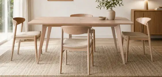 Mesa de comedor extensible roble nórdica Osaka Mesa de comedor extensible roble nórdica Osaka