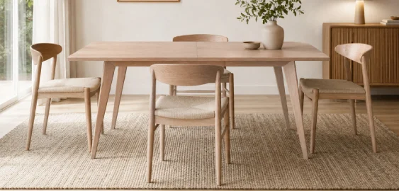Mesa de comedor extensible roble nórdica Osaka Mesa de comedor extensible roble nórdica Osaka