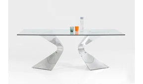 Mesa de comedor Gloria cromo Kare