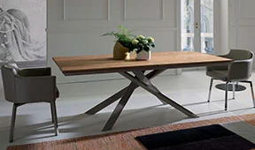 Mesa de comedor extensible roble salvaje 4x4 Ozzio Mesa de comedor extensible roble salvaje 4x4 Ozzio