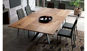 Mesa de comedor extensible roble viejo 4x4 Ozzio