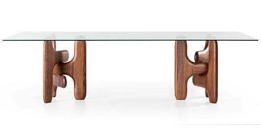 Mesa de comedor madera y cristal Clifford Pacini y Cappellini Mesa de comedor madera y cristal Clifford Pacini y Cappellini