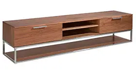 Mesa de televisión acero y nogal Beori