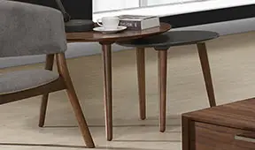 Mesa auxiliar bicolor nórdica Gari