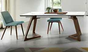 Mesa de comedor extensible porcelánico Nil