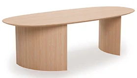 Mesa de comedor esquinas redondeadas roble natural Brisa Mesa de comedor esquinas redondeadas roble natural Brisa