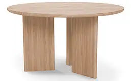Mesa de comedor redonda roble natural Zen