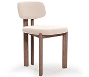 Silla fresno pintado en nogal Jade Silla fresno pintado en nogal Jade