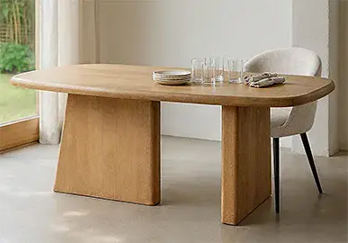 Mesa de comedor natural madera  de mango  Namur