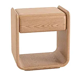 Mesita de noche Pompeya 1 cajón de roble