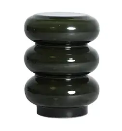 Mesa auxiliar de vidrio verde translúcido Glass