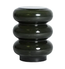 Mesa auxiliar de vidrio verde translúcido Glass