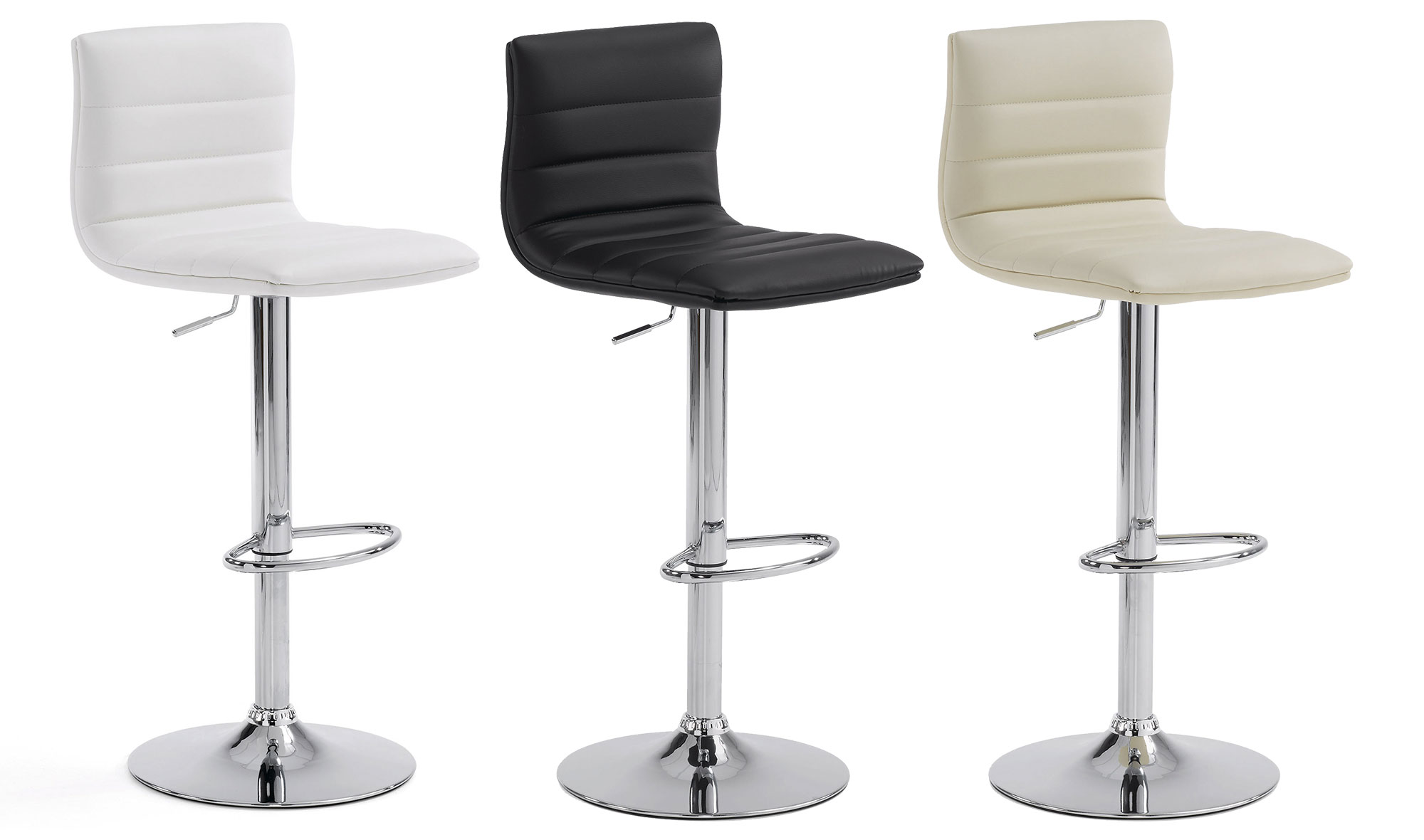 Set 2 Taburetes blanco Moderno Barnard