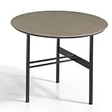 Mesa de rincón porcelánico y metal