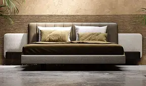 Cama tapizada de diseño Amanda
