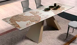 Mesa de comedor extensible porcelánico Flolangen