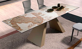 Mesa de comedor extensible porcelnico Flolangen