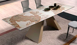 Mesa de comedor extensible porcelánico Flolangen