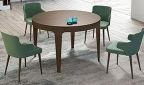 Mesa de comedor redonda nórdica Bintra