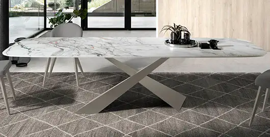 Mesa de comedor porcelánico barril Won