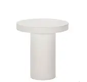 Mesa auxiliar cemento minimalista blanca