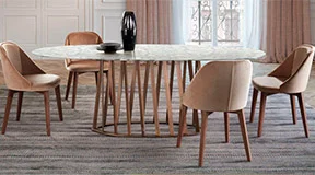 Mesa de comedor ovalada mármol Cosmo Pacini y Cappellini Mesa de comedor ovalada mármol Cosmo Pacini y Cappellini