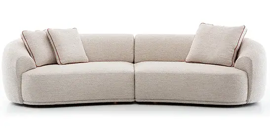 Sofá curvo tapizado Bond Pacini y Cappellini