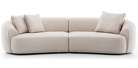 Sof curvo tapizado Bond Pacini y Cappellini