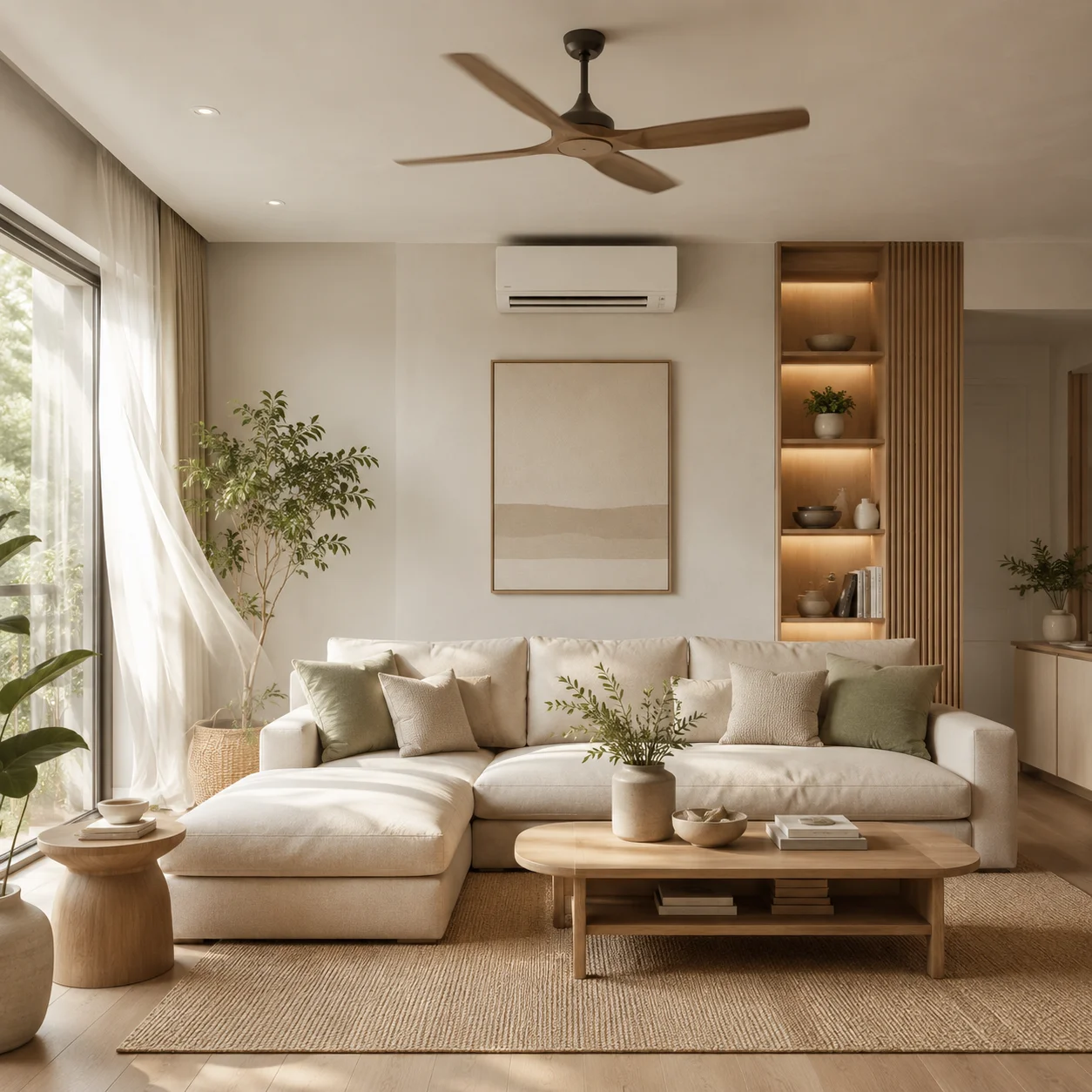 ¿Usar el aire acondicionado y el ventilador de techo a la vez ahorra energía?