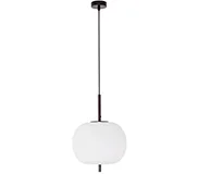 Lámpara de techo grande metal negro y cristal opal Lato
