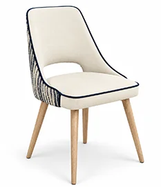 Silla natural tapizada rayas Noa Silla natural tapizada rayas Noa
