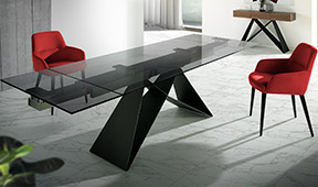 Mesa de comedor extensible cristal Mum