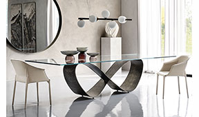 Mesa de comedor de cristal Butterfly Cattelan