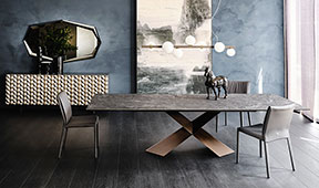 Mesa de comedor extensible Tyron Keramik Drive Cattelan