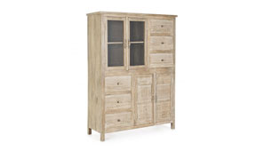 Vitrina 4 puertas 6 cajones vintage Mayra